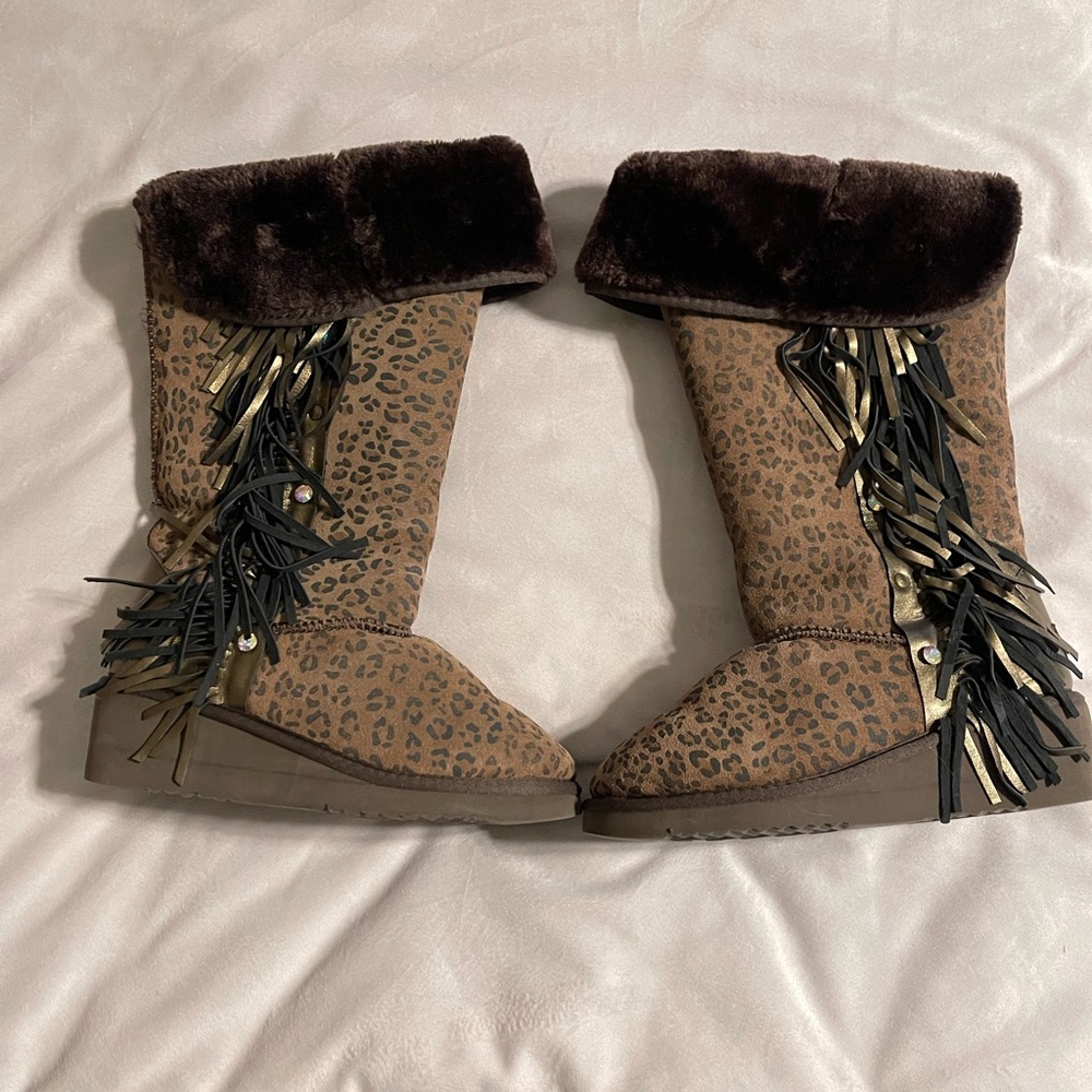 Animal Print Winter Boots